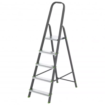 Стремянка 5 ступеней стальной Профиль алюминиевые ступени Россия Сибртех 97955 купить в Урае