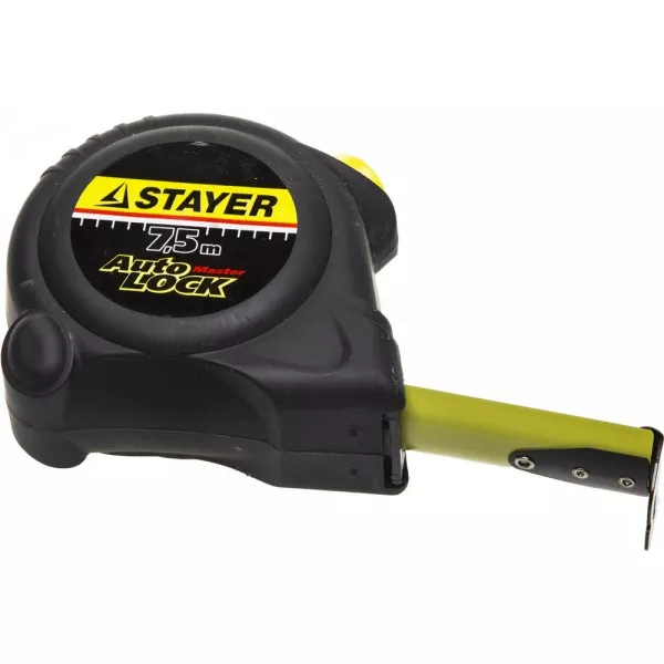 Рулетка STAYER "MASTER" "AUTOLOCK", корпус с резиновым напылением, автостоп, 7,5мх25мм 2-34126-07-25_z01 купить в Урае