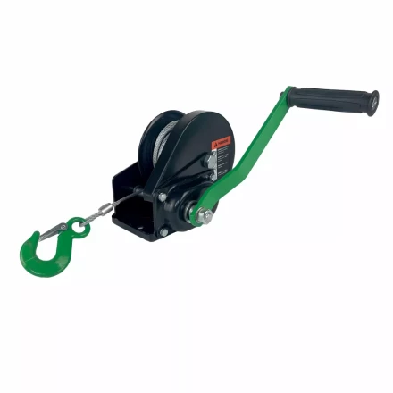 Лебедка ручная барабанная с тормозом HITCH HWB 800 800 кг канат 10 м (SZ073182) купить в Урае