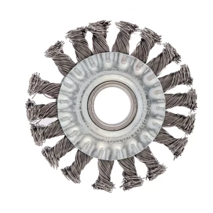 Щетка для УШМ 100 мм посадка 22,2 мм Плоская крученая проволока 0,5 мм Сибртех 746307 купить в Урае
