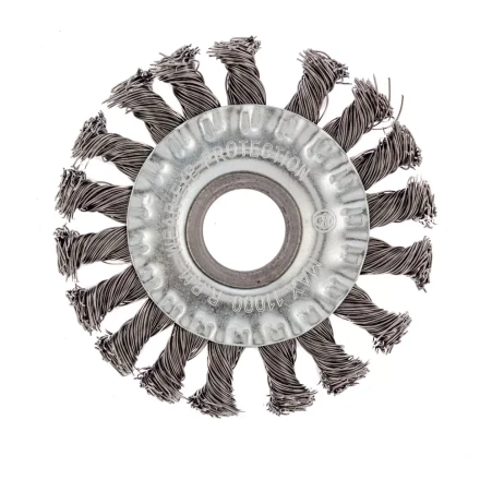 Щетка для УШМ 100 мм посадка 22,2 мм Плоская крученая проволока 0,5 мм Сибртех 746307 купить в Урае