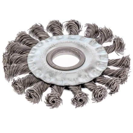 Щетка для УШМ 100 мм посадка 22,2 мм Плоская крученая проволока 0,5 мм Сибртех 746307 купить в Урае