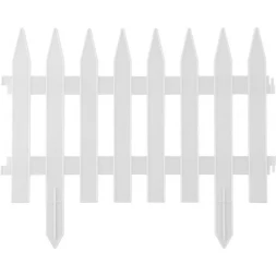 Забор декоративный GRINDA "КЛАССИКА", 28x300см, белый 422201-W
