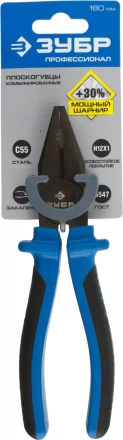 Плоскогубцы комбинированные ЗУБР эксцентриковое расположение шарнира, особостойкое спец. покрытие Н12Х1 (никель/хром), двухкомп рукоятки, 180мм 2201-1-18_z01 купить в Урае