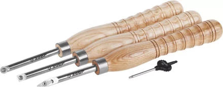 Набор ЗУБР &quot;ЭКСПЕРТ&quot;: Токарные резцы по дереву,&quot;Ромб&quot;,&quot;Квадрат&quot;,&quot;Круг&quot;,твердосплав наконеч из карбида W, 100*340мм, 3шт 18371-H3 купить в Урае