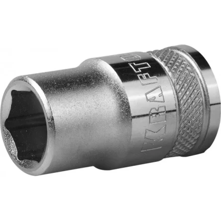 Торцовая головка KRAFTOOL &quot;INDUSTRIE QUALITAT&quot;, Cr-V, FLANK, хромосатинированная, 1/2&quot;, 12 мм 27805-12_z01 купить в Урае