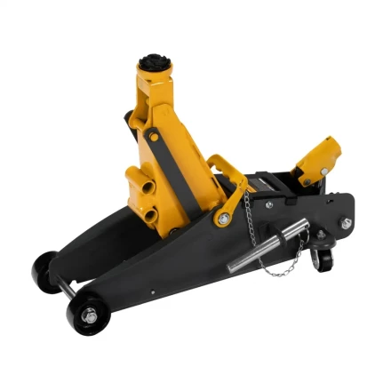 Домкрат гидравлический подкатной Denzel с фиксатором 2,8 т 135-385 мм в кейсе 51156 купить в Урае