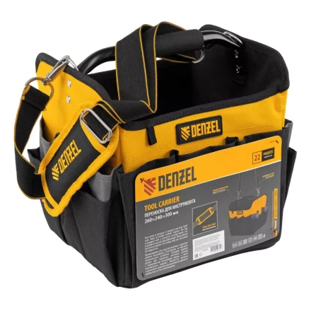 Переноска для инструмента, 260х240х300 мм, 22 кармана, наплечный ремень// Denzel 90294 купить в Урае
