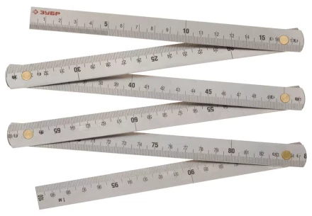 Метр ЗУБР &quot;ЭКСПЕРТ&quot; складной, усиленный, нержавеющая сталь, 1м 3423-1 купить в Урае