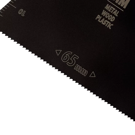 Насадка для МФИ режущая прямая, BiM, по металлу и дереву, 65 x 1.2 мм, мелкий зуб Denzel 782303 купить в Урае