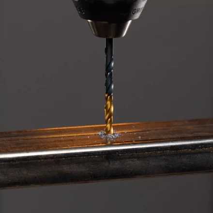 Сверло по металлу Denzel, 5 мм, HSS-Tin, Golden Tip, набор 10 шт., 717213 купить в Урае