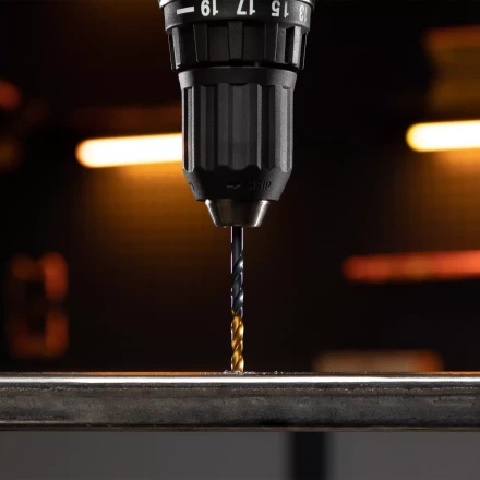 Сверло по металлу Denzel, 5 мм, HSS-Tin, Golden Tip, набор 10 шт., 717213 купить в Урае