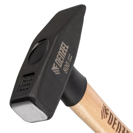 Молоток слесарный, Denzel 800 г, кованый квадратный боек, буковая рукоятка 10435 купить в Урае