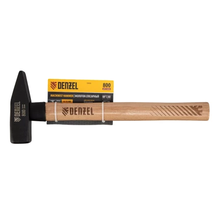 Молоток слесарный, Denzel 800 г, кованый квадратный боек, буковая рукоятка 10435 купить в Урае