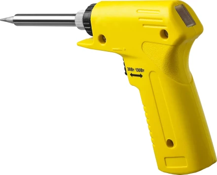 Паяльник с пистолетной пластмассовой рукояткой, STAYER &quot;PROFI&quot; PROTerm, 55308-130, 30 - 130 Вт, с керамическим нагревательным элементом 55308-130 купить в Урае