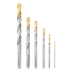 Набор сверл по металлу Denzel, 2-8мм, Р6М5-TiN, Golden Tip, 6 шт, 723000 купить в Урае