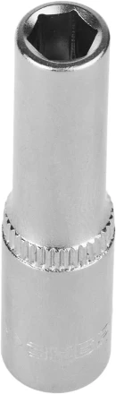 Головка торцовая ЗУБР &quot;МАСТЕР&quot; (1/4&quot;), удлиненная, Cr-V, FLANK, хроматированное покрытие, 7мм 27717-07 купить в Урае
