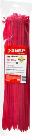 Хомуты нейлоновые ЗУБР &quot;МАСТЕР&quot; красные, 4,8 мм x 400 мм, 100 шт 309040-48-400 купить в Урае