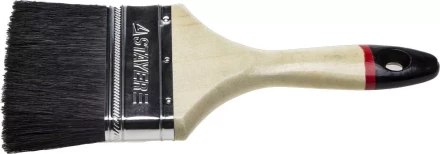 Кисть плоская STAYER &quot;UNIVERSAL-EURO&quot;, чёрная натуральная щетина, деревянная ручка, 100мм 01022-100 купить в Урае