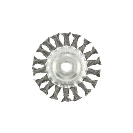 Щетка для УШМ 125 мм М14 плоская крученая проволока 0,8 мм MTX 74644 купить в Урае