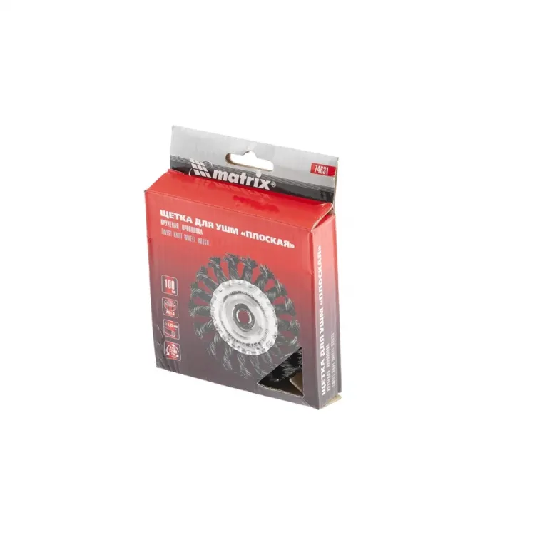 Щетка для УШМ 125 мм М14 плоская крученая проволока 0,8 мм MTX 74644 купить в Урае