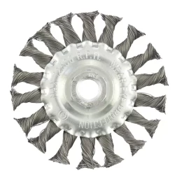 Щетка для УШМ 125 мм М14 плоская крученая проволока 0,8 мм MTX 74644