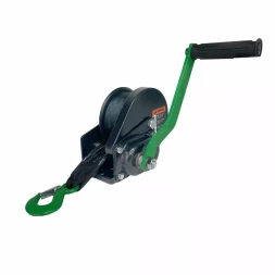 Лебедка ручная барабанная с тормозом HITCH HWB 800 800 кг лента 10 м (SZ073183)