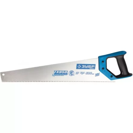 Ножовка по дереву (пила) ЗУБР ЛЕВША-9 400 мм, 9 TPI, мелкий 3D зуб, точный рез вдоль и поперек волокон всех видов материалов, 2K рукоятка 15233-40 купить в Урае