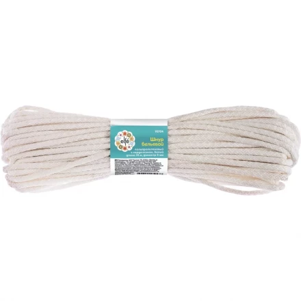 Шнур бельевой полипропиленовый с сердечником  D-5 мм L-15 м цветнойELFE 93709 купить в Урае