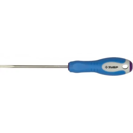 Отвертка ЗУБР, Cr-V сталь, трехкомпонентная рукоятка, цветовая индикация типа шлица, SL, 3,0x75мм 25251-3.0-075 купить в Урае