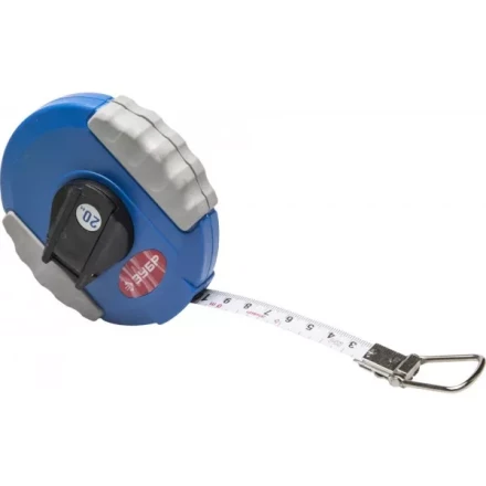 Мерная лента ЗУБР &quot;ЭКСПЕРТ&quot;, стальное полотно с нейлоновым покрытием, двухкомпонентный ударопрочный корпус, 20м 34165-20_z01 купить в Урае