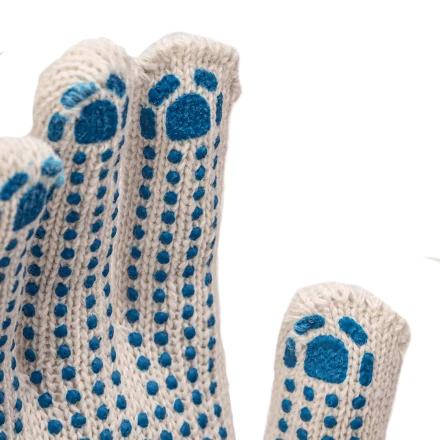 Перчатки трикотажные, с 2хПВХ точкой, 7 класс// Россия 67824 купить в Урае