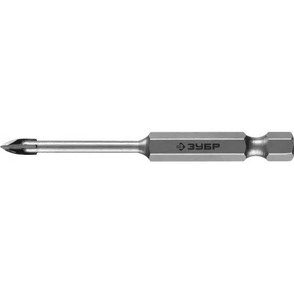 Сверло ЗУБР "ПРОФЕССИОНАЛ" с четырьмя режущими лезвиями  по стеклу и кафелю, d=4мм 29845-04_z01 купить в Урае