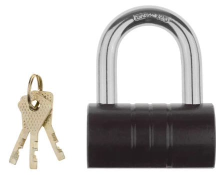 Замок ЗУБР &quot;МАСТЕР&quot; навесной, повышенной защищенности, дисковый механизм секрета, ключ 7 &quot;пинов&quot;, 82 x 46 мм 3720-21_z01 купить в Урае