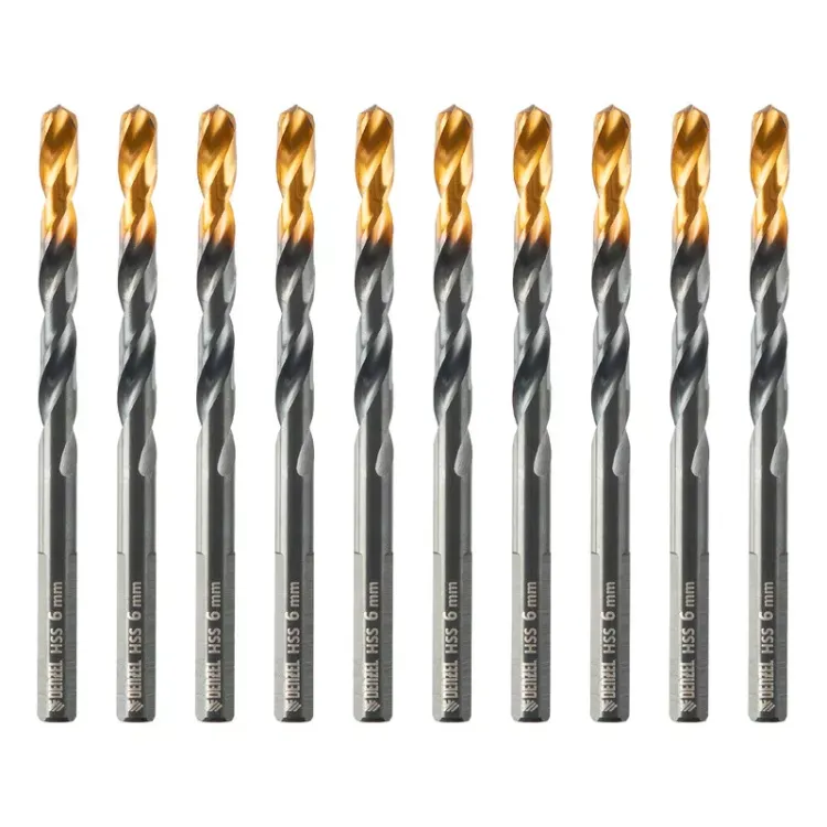 Сверло по металлу Denzel, 6 мм, HSS-Tin, Golden Tip, 10 шт. 717215 купить в Урае