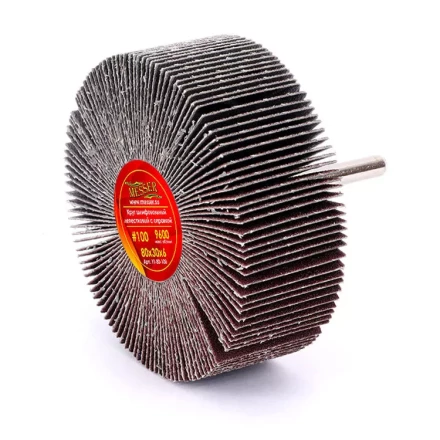 Круг MESSER шлифовальный лепестковый с оправкой (на шпильке) 80х30х6  #100 купить в Урае