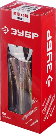 ЗУБР М16 х 140 мм, 10 шт, клиновой анкер (302032-16-140) купить в Урае