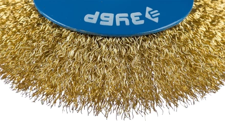 ЗУБР "ПРОФЕССИОНАЛ". Щетка коническая для УШМ, витая латунированная стальная проволока 0,3мм, 125ммхМ14 35267-125_z02 купить в Урае