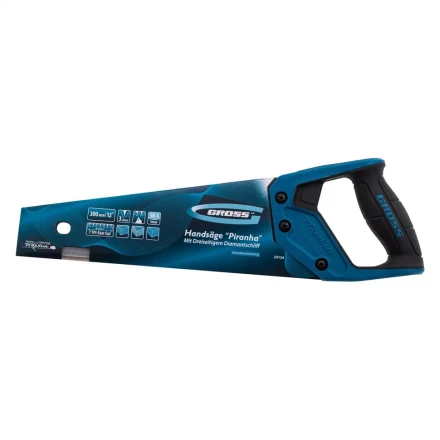 Ножовка по дереву &quot;PIRANHA&quot;, 300 мм, 7 TPI, 3D-зуб, тефлоновое покрытие полотна, двухкомпонентная рукоятка Gross 24124 купить в Урае