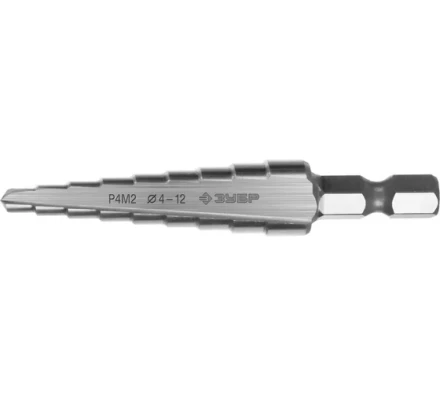 ЗУБР 4-12 мм, 9 ступеней, сталь Р4М2, ступенчатое сверло (29665-4-12-9) купить в Урае