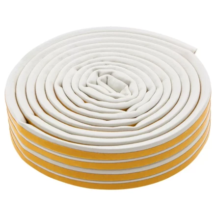 Уплотнитель резиновый, 12 м, профиль &quot;D&quot;, белый Сибртех 88909 купить в Урае