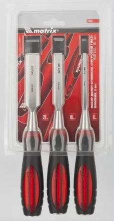 Набор долот-стамесок &quot;Тигровый глаз&quot; плоских 3 штуки 8-16-22 мм MATRIX 24431 купить в Урае