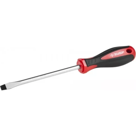 Отвертка ЗУБР &quot;МАСТЕР&quot;, Cr-v, эргономичная двухкомпонентная рукоятка, SL8,0x150мм 25061-8.0-150_z03 купить в Урае