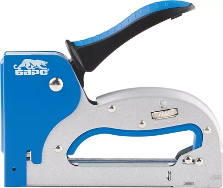 Степлер металлический регулировка удара двухкомпонентная рукоятка тип скобы 53 4-14мм БАРС 40003 купить в Урае