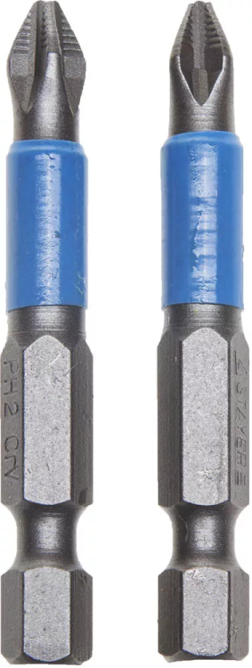Биты STAYER "PROFI", хвостовик E 1/4", PH №2, 50мм, 2 шт 26203-2-50-02 купить в Урае