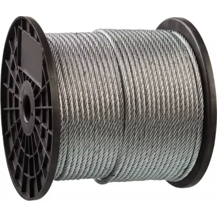 Трос стальной ЗУБР &quot;ПРОФЕССИОНАЛ&quot;, оцинкованный, DIN 3055, d=8 мм, L=80 м 4-304110-08 купить в Урае