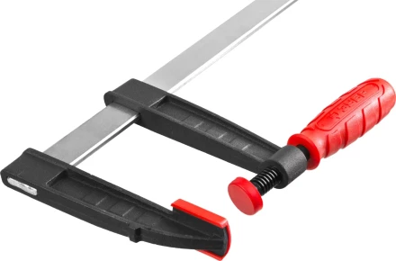 Струбцина ЗУБР &quot;МАСТЕР&quot;, тип &quot;F&quot;, пластмассовая ручка, стальная закаленная рейка, 120х1000мм 32150-120-1000 купить в Урае