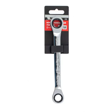 Ключ накидной трещоточный, 12 х 14мм, CrV, зеркальный хром Matrix 14499 купить в Урае