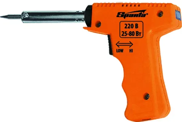 Паяльник-пистолет с регулировкой мощности SPARTA 30-60 Вт (220В) 913075 купить в Урае