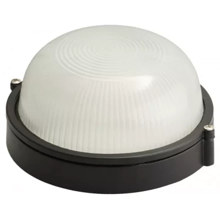 Светильник уличный СВЕТОЗАР влагозащищенный, круг, цвет черный, 60Вт SV-57251-B купить в Урае